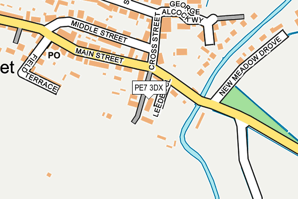 PE7 3DX map - OS OpenMap – Local (Ordnance Survey)