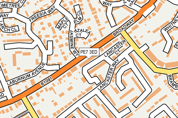 PE7 3ED map - OS OpenMap – Local (Ordnance Survey)