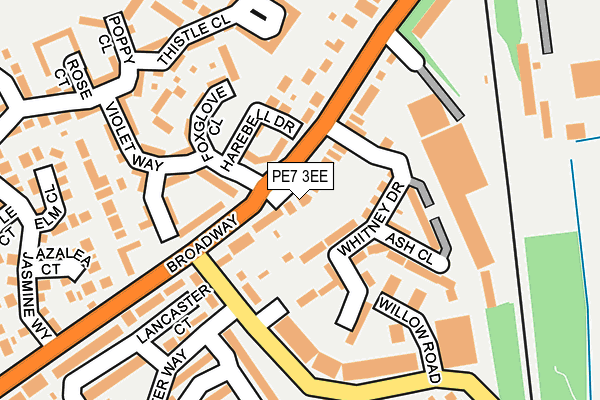 PE7 3EE map - OS OpenMap – Local (Ordnance Survey)