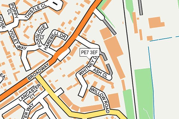 PE7 3EF map - OS OpenMap – Local (Ordnance Survey)