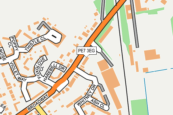 PE7 3EG map - OS OpenMap – Local (Ordnance Survey)