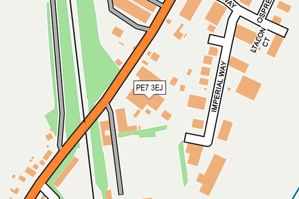 PE7 3EJ map - OS OpenMap – Local (Ordnance Survey)