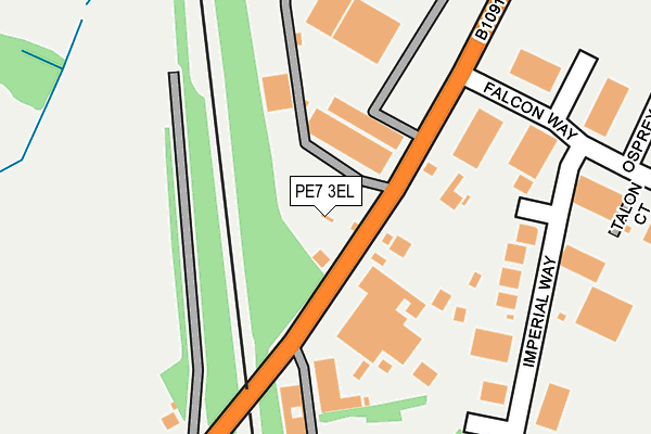 PE7 3EL map - OS OpenMap – Local (Ordnance Survey)