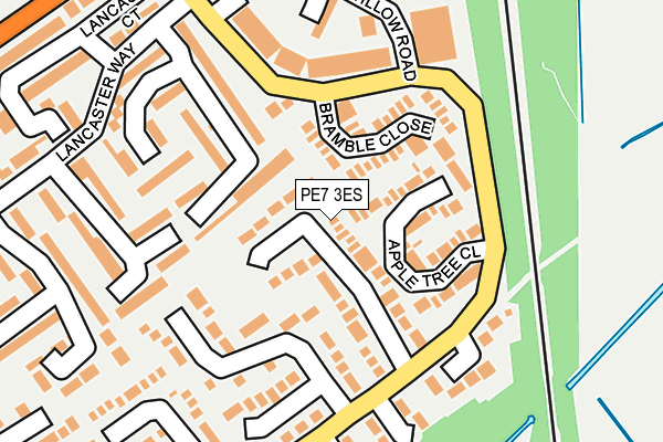 PE7 3ES map - OS OpenMap – Local (Ordnance Survey)