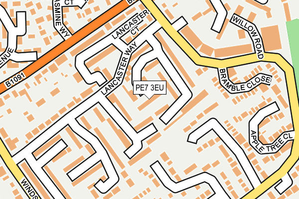 PE7 3EU map - OS OpenMap – Local (Ordnance Survey)