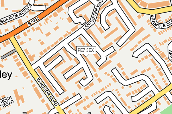 PE7 3EX map - OS OpenMap – Local (Ordnance Survey)