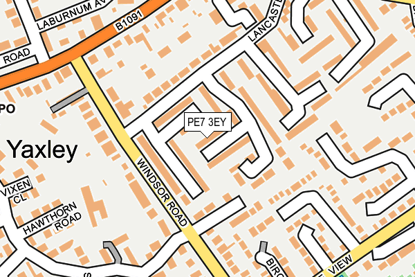 PE7 3EY map - OS OpenMap – Local (Ordnance Survey)