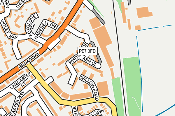 PE7 3FD map - OS OpenMap – Local (Ordnance Survey)
