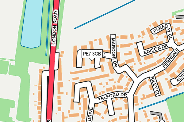 PE7 3GB map - OS OpenMap – Local (Ordnance Survey)