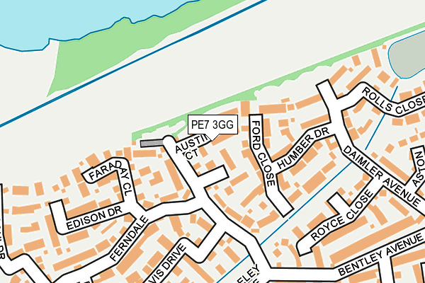 PE7 3GG map - OS OpenMap – Local (Ordnance Survey)