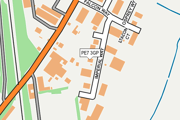PE7 3GP map - OS OpenMap – Local (Ordnance Survey)