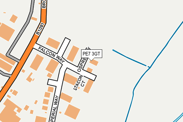 PE7 3GT map - OS OpenMap – Local (Ordnance Survey)