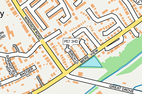 PE7 3HD map - OS OpenMap – Local (Ordnance Survey)