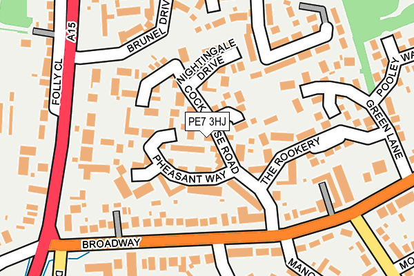 PE7 3HJ map - OS OpenMap – Local (Ordnance Survey)