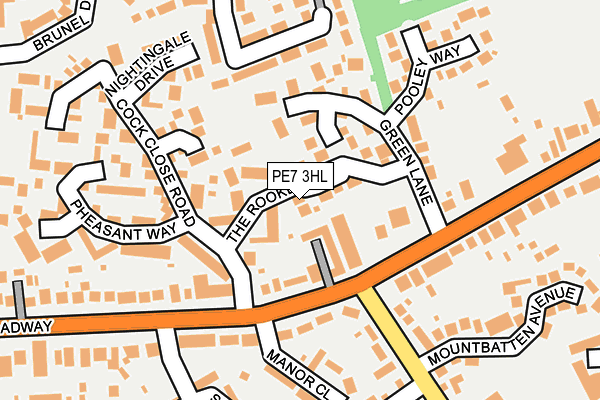 PE7 3HL map - OS OpenMap – Local (Ordnance Survey)