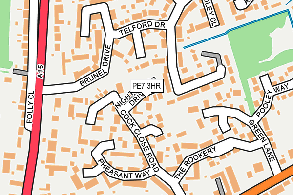 PE7 3HR map - OS OpenMap – Local (Ordnance Survey)