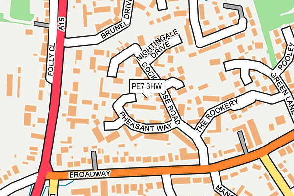 PE7 3HW map - OS OpenMap – Local (Ordnance Survey)