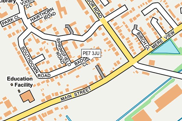 PE7 3JU map - OS OpenMap – Local (Ordnance Survey)