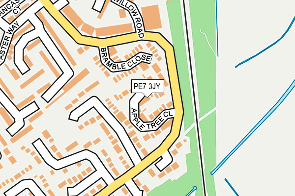 PE7 3JY map - OS OpenMap – Local (Ordnance Survey)