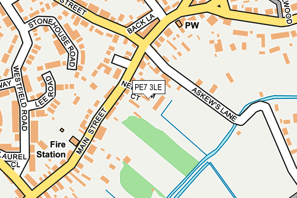 PE7 3LE map - OS OpenMap – Local (Ordnance Survey)