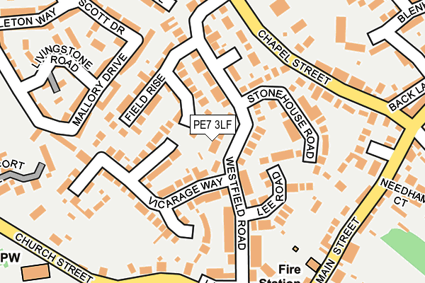 PE7 3LF map - OS OpenMap – Local (Ordnance Survey)