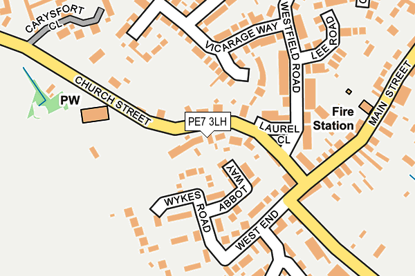 PE7 3LH map - OS OpenMap – Local (Ordnance Survey)