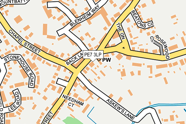 PE7 3LP map - OS OpenMap – Local (Ordnance Survey)