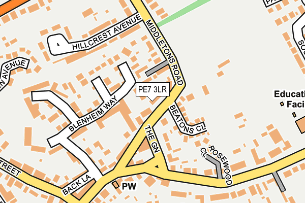 PE7 3LR map - OS OpenMap – Local (Ordnance Survey)