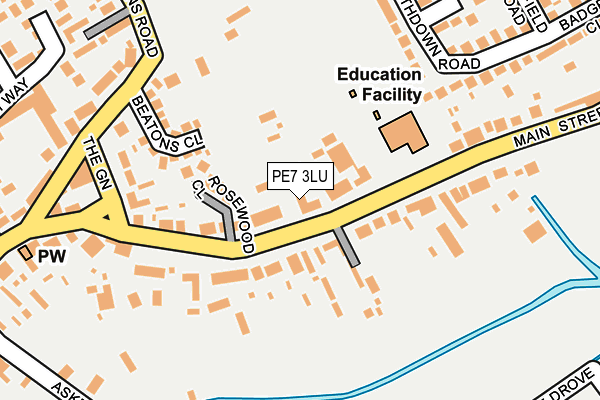 PE7 3LU map - OS OpenMap – Local (Ordnance Survey)