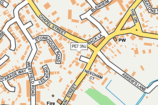PE7 3NJ map - OS OpenMap – Local (Ordnance Survey)
