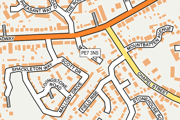 PE7 3NS map - OS OpenMap – Local (Ordnance Survey)