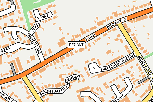 PE7 3NT map - OS OpenMap – Local (Ordnance Survey)