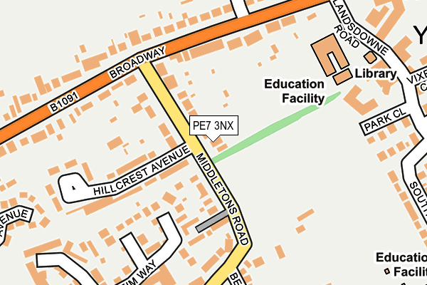 PE7 3NX map - OS OpenMap – Local (Ordnance Survey)