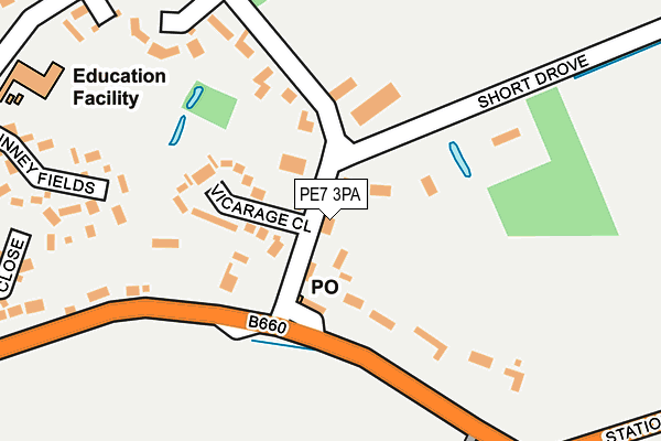 PE7 3PA map - OS OpenMap – Local (Ordnance Survey)