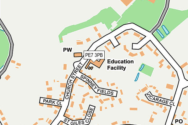 PE7 3PB map - OS OpenMap – Local (Ordnance Survey)