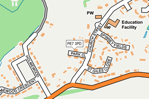 PE7 3PD map - OS OpenMap – Local (Ordnance Survey)