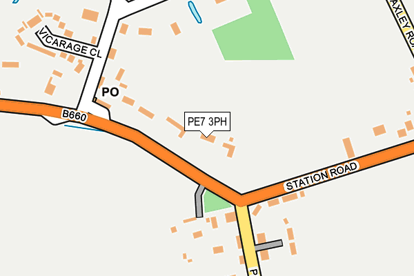 PE7 3PH map - OS OpenMap – Local (Ordnance Survey)