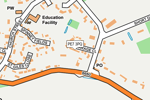 PE7 3PQ map - OS OpenMap – Local (Ordnance Survey)