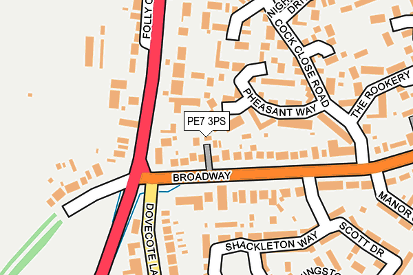 PE7 3PS map - OS OpenMap – Local (Ordnance Survey)