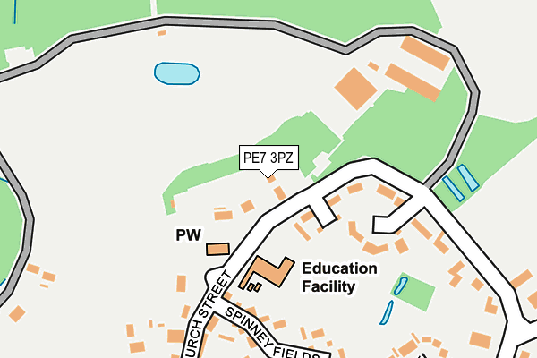 PE7 3PZ map - OS OpenMap – Local (Ordnance Survey)
