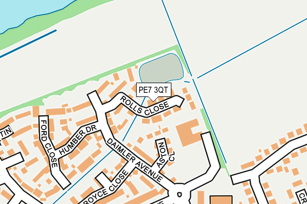 PE7 3QT map - OS OpenMap – Local (Ordnance Survey)