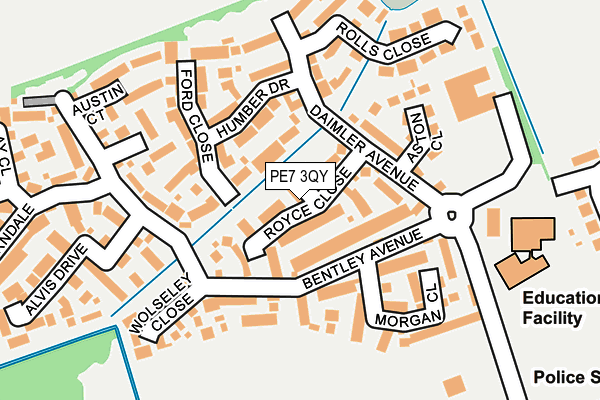 PE7 3QY map - OS OpenMap – Local (Ordnance Survey)