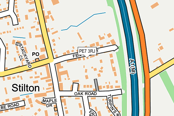 PE7 3RJ map - OS OpenMap – Local (Ordnance Survey)