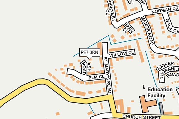 PE7 3RN map - OS OpenMap – Local (Ordnance Survey)