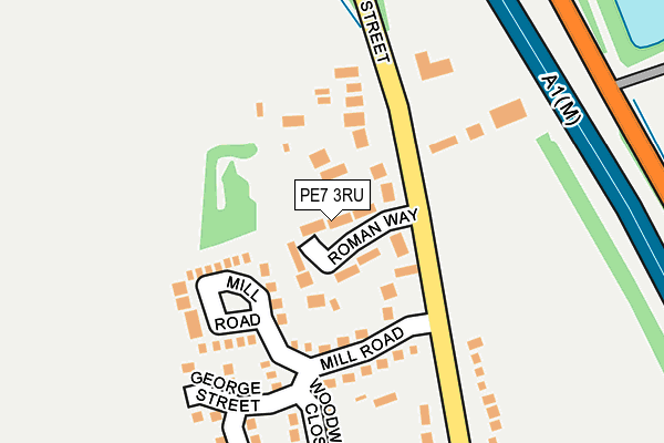 PE7 3RU map - OS OpenMap – Local (Ordnance Survey)