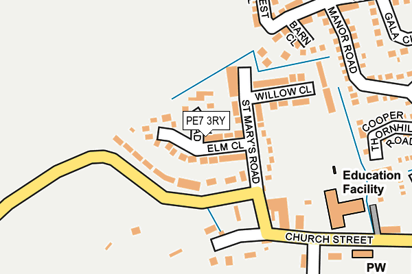 PE7 3RY map - OS OpenMap – Local (Ordnance Survey)