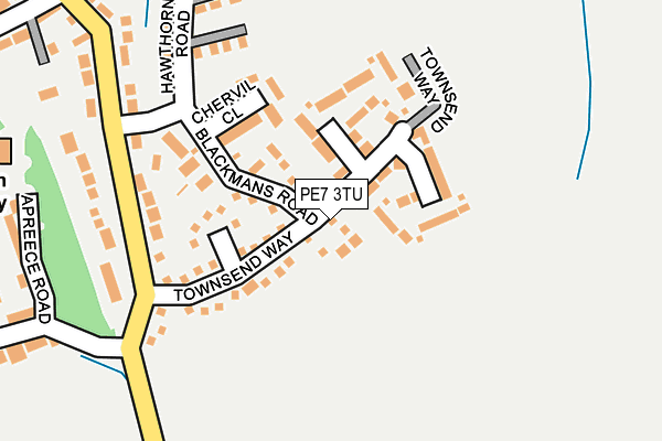 PE7 3TU map - OS OpenMap – Local (Ordnance Survey)