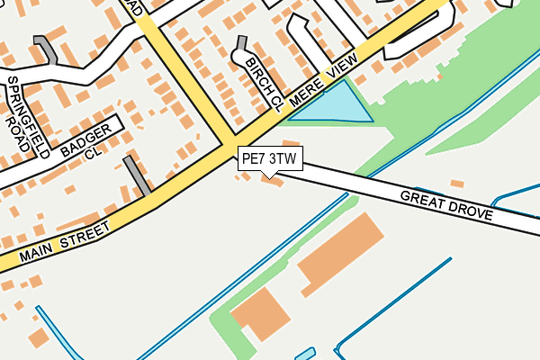 PE7 3TW map - OS OpenMap – Local (Ordnance Survey)