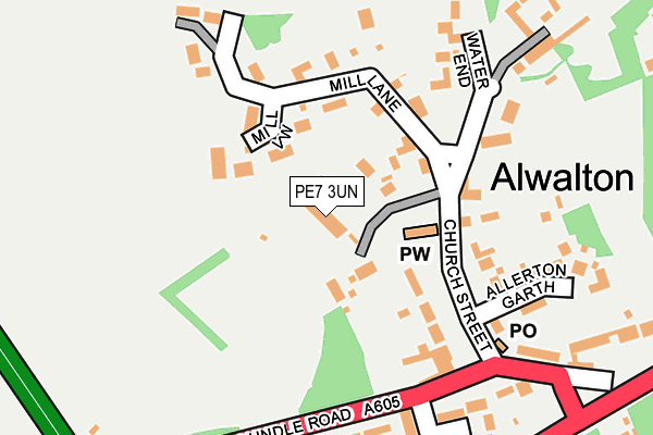 PE7 3UN map - OS OpenMap – Local (Ordnance Survey)