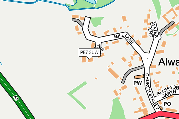 PE7 3UW map - OS OpenMap – Local (Ordnance Survey)